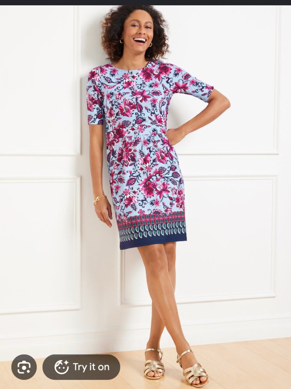 Talbots Effortless Jersey Sheath Dress - Gorgeous Garden